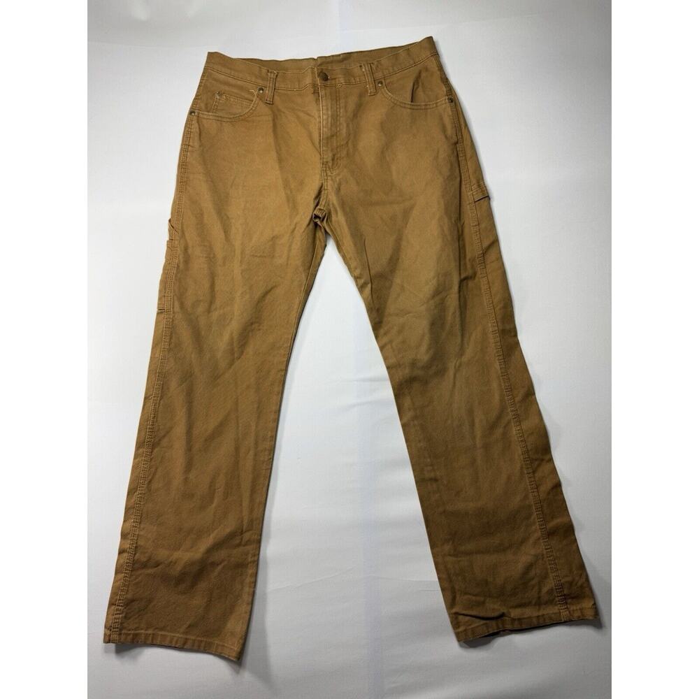 Dickies Men's Brown Relaxed Straight Fit Carpenter Jeans - Size‎ 34x30.5*